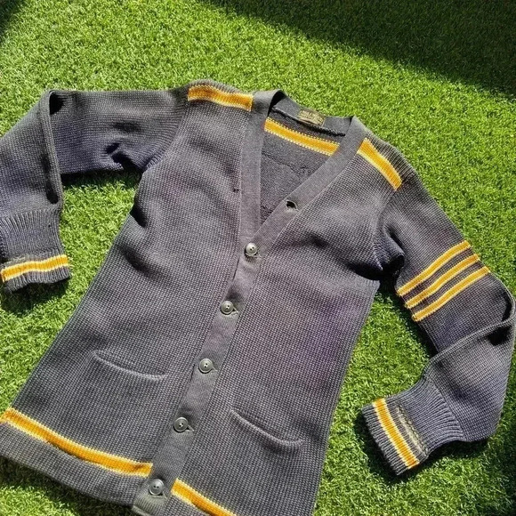 VTG 50’s Englewood Mills Chicago Wool Cardigan - Picture 7 of 8